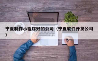 宣汉宁夏制作小程序好的公司（宁夏软件开发公司）